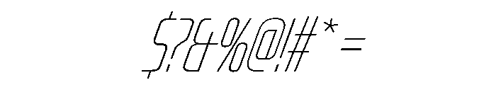 OddityVAR UltraCondensedThinItalic Instance Font OTHER CHARS