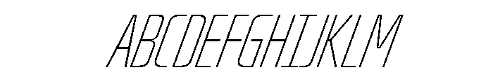 OddityVAR UltraCondensedThinItalic Instance Font UPPERCASE