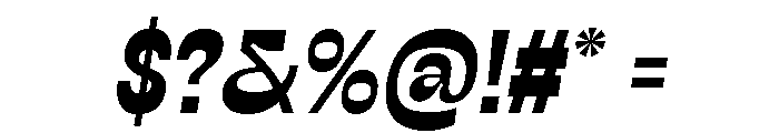 Off-terz Slanted Font OTHER CHARS