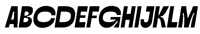 Off-terz Slanted Font UPPERCASE