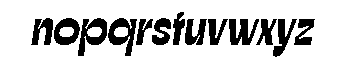 Off-terz Slanted Font LOWERCASE