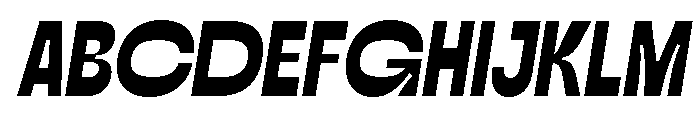 Offterz-Slanted Font UPPERCASE