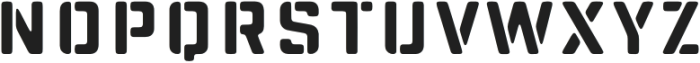 Officer Stencil Bold otf (700) Font LOWERCASE