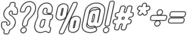 Offlander Outline Italic otf (400) Font OTHER CHARS