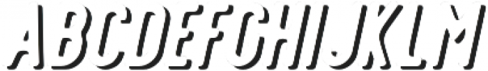 Offlander Shadow Italic otf (400) Font LOWERCASE