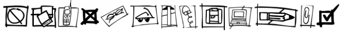 Office Doodles Font LOWERCASE