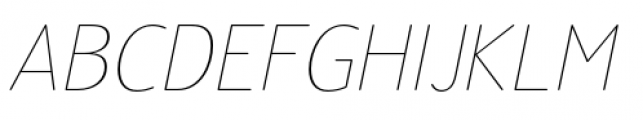 Official Hairline Italic Font UPPERCASE