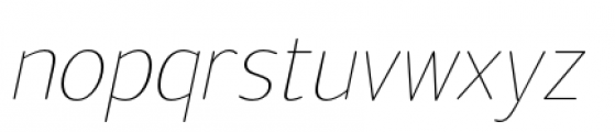 Official Hairline Italic Font LOWERCASE
