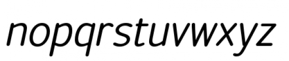 Official Italic Font LOWERCASE