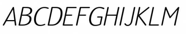 Official Light Italic Font UPPERCASE