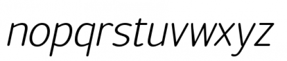 Official Light Italic Font LOWERCASE