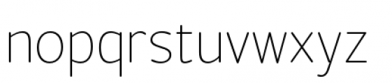 Official Thin Font LOWERCASE