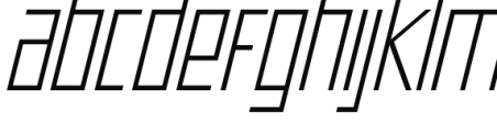 Offroad Expanded Light Oblique Font LOWERCASE