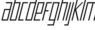 Offroad Light Oblique Font LOWERCASE