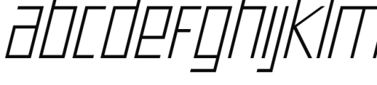 Offroad Wide Light Oblique Font LOWERCASE