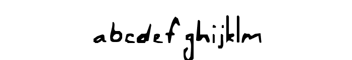 Of the Fleshlady Font LOWERCASE