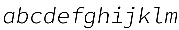 Office Code Pro D Light Italic Font LOWERCASE