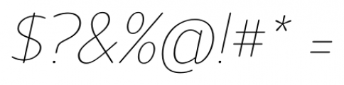 Official Hairline Italic Font OTHER CHARS