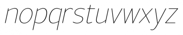 Official Hairline Italic Font LOWERCASE