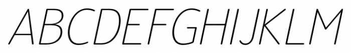Official Thin Italic Font UPPERCASE
