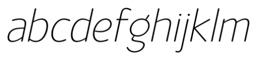 Official Thin Italic Font LOWERCASE