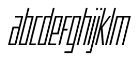 Offroad Condensed Light Oblique Font LOWERCASE