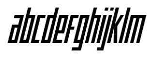 Offroad Condensed Oblique Font LOWERCASE