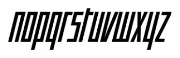Offroad Condensed Oblique Font LOWERCASE