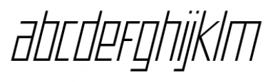 Offroad Expanded Light Oblique Font LOWERCASE