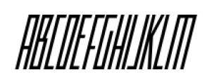 Offroad Extra Condensed Light Oblique Font UPPERCASE