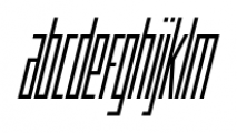 Offroad Extra Condensed Light Oblique Font LOWERCASE