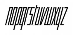 Offroad Extra Condensed Light Oblique Font LOWERCASE