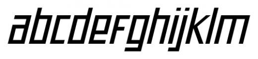 Offroad Wide Oblique Font LOWERCASE