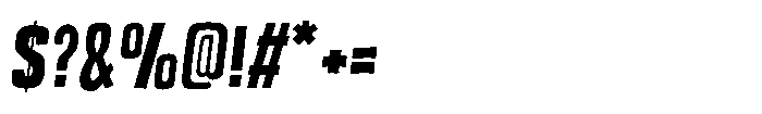 Off Ramp Black All Caps Italic Font OTHER CHARS