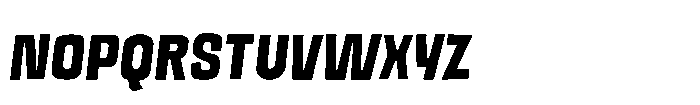 Off Ramp Black All Caps Italic Font LOWERCASE