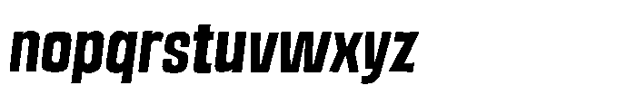 Off Ramp Black Italic Font LOWERCASE