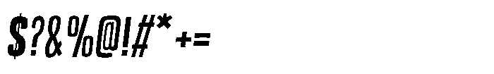 Off Ramp Bold All Caps Italic Font OTHER CHARS