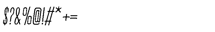 Off Ramp Light Italic Font OTHER CHARS