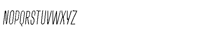 Off Ramp Thin All Caps Italic Font LOWERCASE
