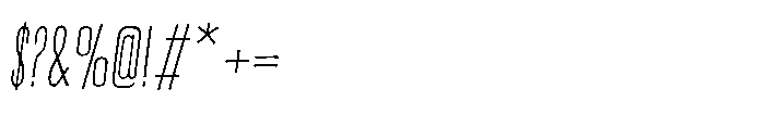 Off Ramp Thin Italic Font OTHER CHARS