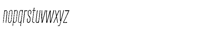 Off Ramp Thin Italic Font LOWERCASE