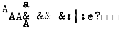 Office Typewriter Misprints SVG Font UPPERCASE