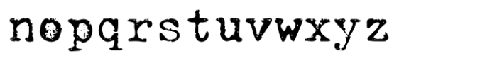 Office Typewriter SVG Font LOWERCASE