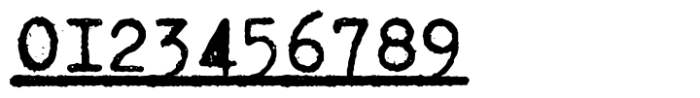 Office Typewriter Under Bold Font OTHER CHARS