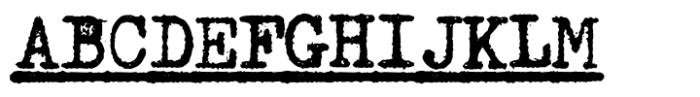 Office Typewriter Under Bold Font UPPERCASE