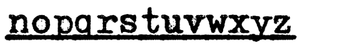 Office Typewriter Under Bold Font LOWERCASE