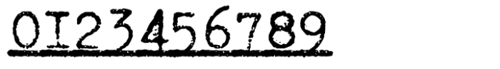 Office Typewriter Under Font OTHER CHARS
