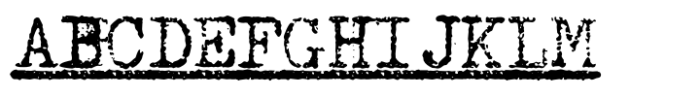 Office Typewriter Under Font UPPERCASE
