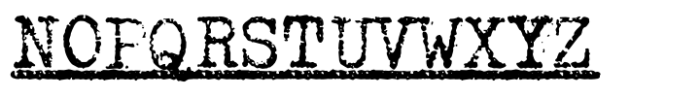 Office Typewriter Under Font UPPERCASE