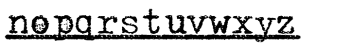 Office Typewriter Under Font LOWERCASE